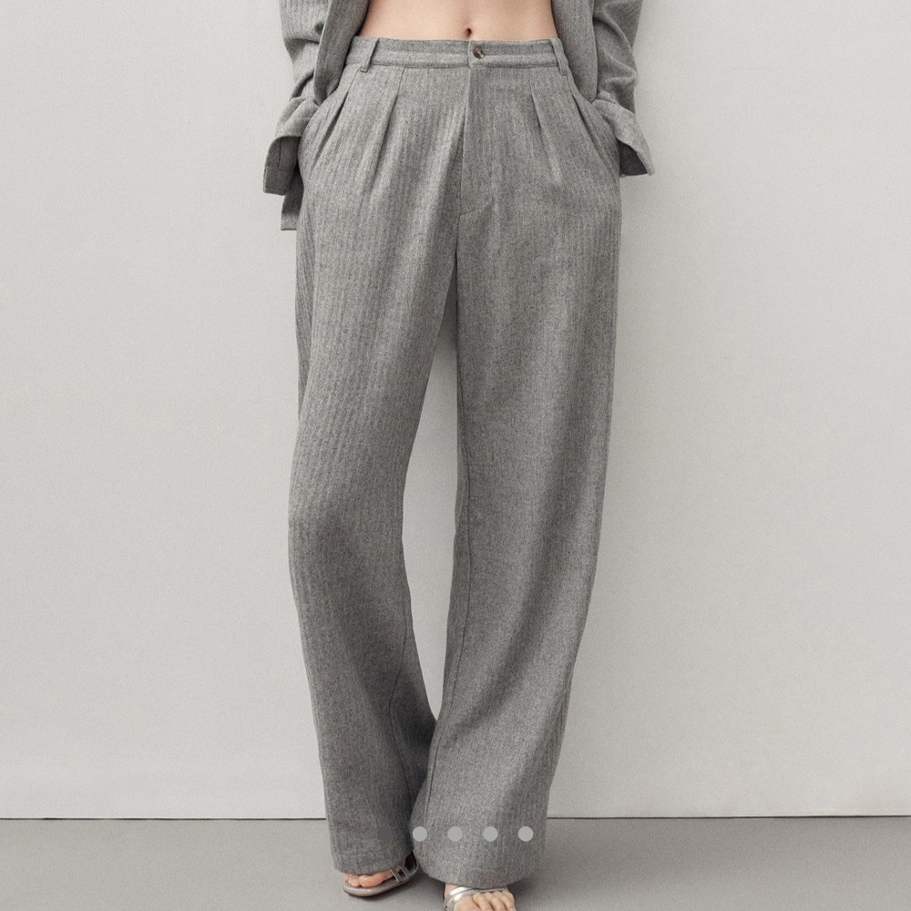 Denimist Double Pleat Wide-Leg Pants